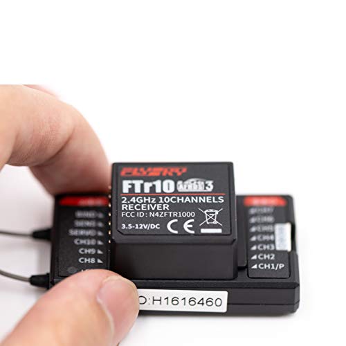 GoolRC Flysky FTR10 Receiver, 2.4GHz 10CH AFHDS 3 Remote Control Receiver Dual Antenna Support i-Bus/S-Bus/PPM Output for PL18 Transmitter RC Drone Airplane Helicopter