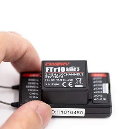 GoolRC Flysky FTR10 Receiver, 2.4GHz 10CH AFHDS 3 Remote Control Receiver Dual Antenna Support i-Bus/S-Bus/PPM Output for PL18 Transmitter RC Drone Airplane Helicopter