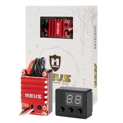 MEUS Racing ME25 25A Brushed Mini ESC for SCX24 TRX4M ASCENT-18 SCX30 1/30 1/24 1/18 RC Crawler Upgrades (V2)