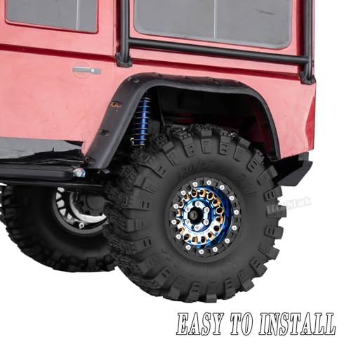 1.9 Brass Wheel Tires for 1/10 SCX10 SCX10 II 90046 SCX10 III AXI03007 SCX10 Pro TRX4 TRX6 Gen7/8 D90 VS4-10 MST CFX RC Crawler Car,1.9 Brass&Aluminum RC Off Road Wheels and Tires,Colorful - color: Colorful - (4pcs Wheel Tires)