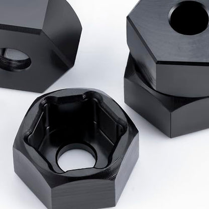 4PCS 5mm to 7mm Wheel Hex Hub Adapters for 1/10 WPL D12 | RC Truck Car 1/24 SCX24 RC Upgrades Accessories Black