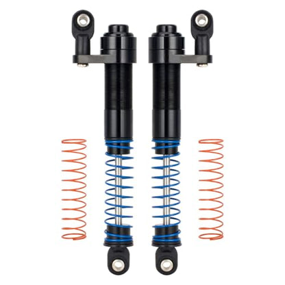 80-100mm Adjustable Threaded Oil Shocks for 1/10 RC Crawler SCX10 TRX4 D90 | CNC aluminum body with offset cap Dampers.Fits for Axial Capra VS4-10 90046 Tamiya LCG Cheater rigs.RC Car Upgrade Parts. - color: Black