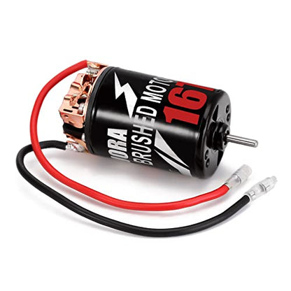 INJORA 550 Brushed Motor Waterproof 3-Slot 16T Motor for 1/10 Scale RC Car Crawler Truck Buggy Axial SCX10 AXI03007 JL 90046 TRX4 TRX6 (INM09) - size: 16T