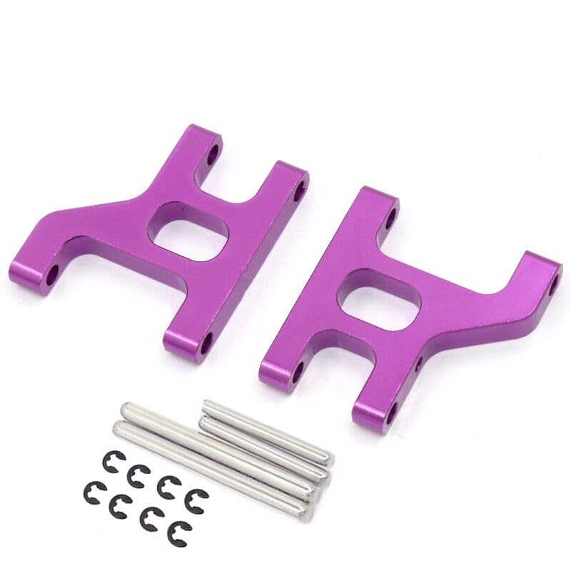Front Lower Suspension Arm Hub Carrier Base C/Steering Cup/Metal Drive Shaft for 1/10 Tamiya CC01 TA02 TA03 4WD Buggy RC Car OP(Front SwingArmPurple) - color: Front Swingarmpurple