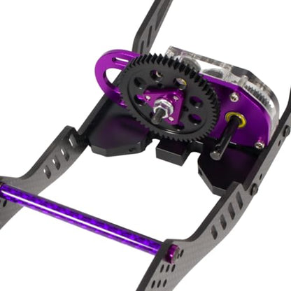 SCX10 LCG 2 Low Transmission 30% Overdrive Gearbox with Non-Slip Shell for 1/10 Axial SCX10 III II TRX4 RC Crawler Car Upgrade Parts (Purple) - color: Purple