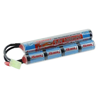 Tenergy 9.6V NiMH 1600mAh Rechargeable Butterfly Battery Pack with Mini Tamiya Connector for AEG - size: Battery Pack