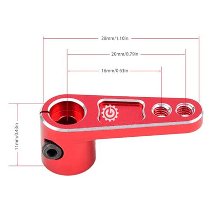 2PCS TGCWENG CNC Aluminum Alloy 25T Servo Horn 25 Teeth Steering Arm Horn Suitable with Losi Tamiya HPI HSP Redcat Axila SCX10 90046 TRX4 Etc 1/10 RC Crawler car (Red) - color: Red