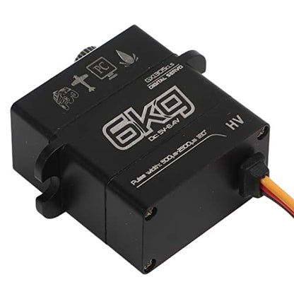 RC Servo, Digital Full Metal High Torque, Steering Servo 6KG for 1/24 Scale RC Cars Off-Road Racing and Hobbyist Projects