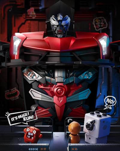 Veeniix V992 1:14 Scale 2-in-1 Transform RC Robot Car Toy, Red | Gesture Sensing & Auto Deformation, LED Lights & Sound, 2 Batteries 60 Min Play, Durable ABS, Gift for Kids Ages 6+ - color: Red
