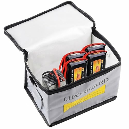 SpeedyFPV Portable Lipo Battery Safety Bag Guard Fireproof Fiberglass Charging Bag (5.75 x 8.5 x 6.5 Inches) - style: 5.75 X 8.5 X 6.5 Inches