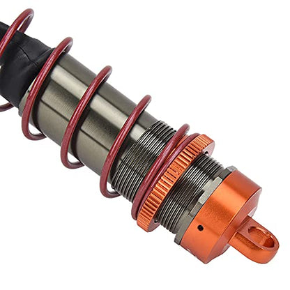 Tbest RC Car Shock Damper, 4pcs Metal Oil Pressure Adjustable Front Shock Damper Rear Shock Damper for 1/8 RC Car(Orange) Zd Racing Shocks Arrma Kraton 6S Parts