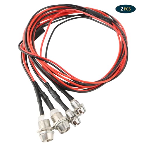 8 LED Light Set LED Headlight for 1:10 Scale RC Car,4 White Headlights & 4 Red Taillight Kit