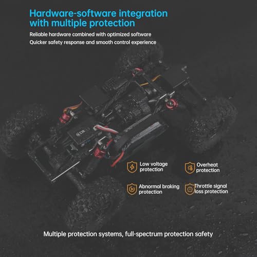 XC C18 Sensorless Brushless ESC for 1/18 1/24 RC Car,2S 30A | Bluetooth APP Programming,5.0V BEC,Multiple protection