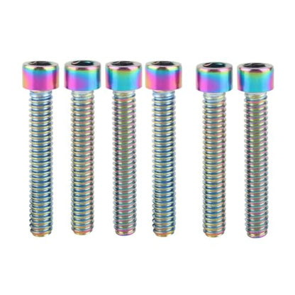 6Pcs Bike Screws M6x10 12 16 18 20 25 30 35mm Stainless Steel Socket Head Cap Allen Hex Bolt (Ranibow, M6 x35mm) - color: Ranibow, size: M6 x35mm