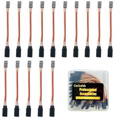 3-Pin Servo Extension Cable,Wire Cord Female to Male Lead Wire Connector JR for RC Car Airplanes Remote Control 15 Pieces