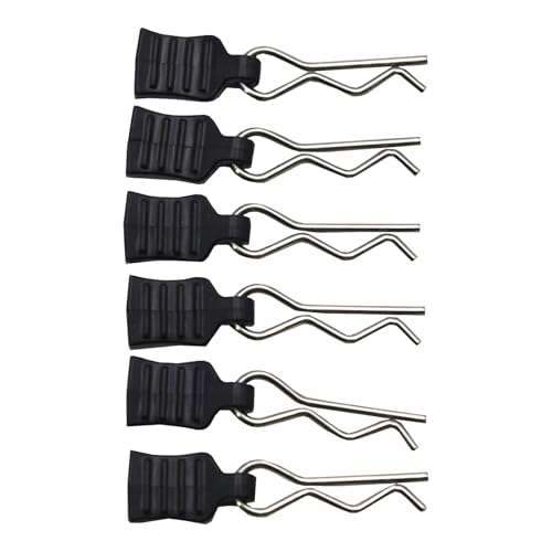 Blomiky 24pcs 1.0mm M001 Body Shell Clips with Pull Tabs Spare Parts for All 1/8 1/10 1/12 1/14 1/16 1/18 1/20 1/24 Remote Control Trucks / 14210 Clips 2