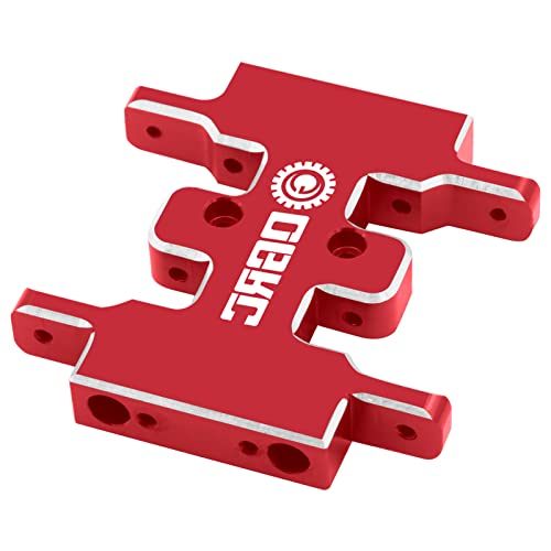 OGRC Aluminum Alloy Gearbox Mount Transmission Plate Gearbox Base Upgrade Parts for SCX24 C10 JLU Deadbolt Gladiator Bronco Axial 1/24 Crawler Car (Red) - color: Red