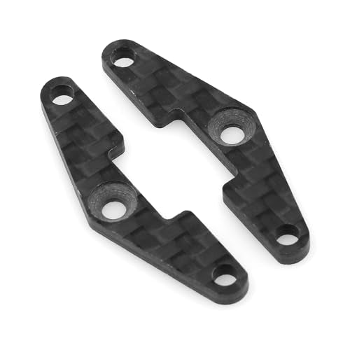 Suspension Tie Rod Mount Pull Rod Bracket for Tamiya TT-02S TT02B 1/10 RC Car, Carbon Fiber Style Decorative Upgrade Parts, High-Precision Steering & Linkage Base Holder Set