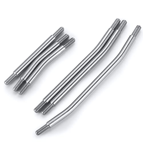 MORLORDY 10PCS 324mm Wheelbase RC Suspension Link Rod Linkage Set for TRX4 1/10 RC Crawler Car Upgrades, Stainless Steel - color: 324mm
