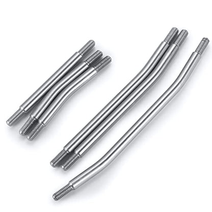 MORLORDY 10PCS 324mm Wheelbase RC Suspension Link Rod Linkage Set for TRX4 1/10 RC Crawler Car Upgrades, Stainless Steel - color: 324mm