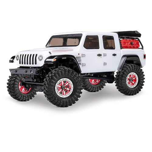 1.3" Aluminum Wheel & Tire Set - Upgrade Parts for 1/18 1/24 SCX24 TRX4M RC Crawler (red) - color: red-2