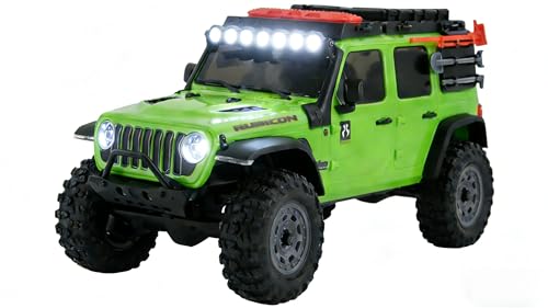 RC Car LED Head Lights Bar for Axial SCX30 1/30 Jeep Wrangler, 7-Light Roof Light Kit with Wiring Harness (White Round Light Bar) - color: White Round Light Bar