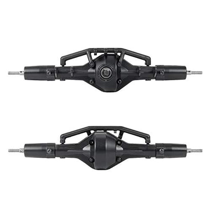 QUE-T Complete Aluminium Alloy Front Middle Rear Axle for 1/10 RC Crawler Car SCX10 90021 90027 90028 (Rear Axle) - color: 1x Rear Axle
