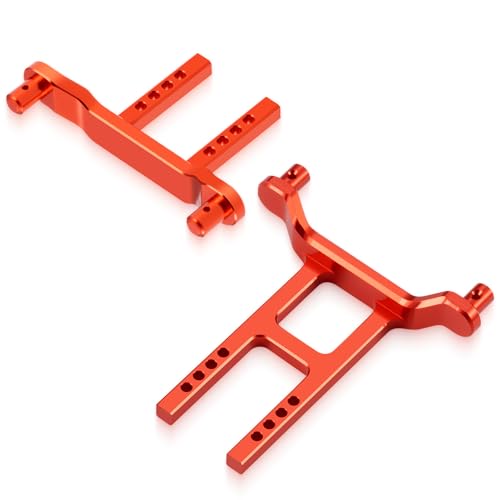 Aluminum Alloy Front & Rear Body Mount Post，Red | Upgrade Parts, For Tra-xxas 1/18 Latrax Teton Desert Prerunner SST, RC Car - color: Red