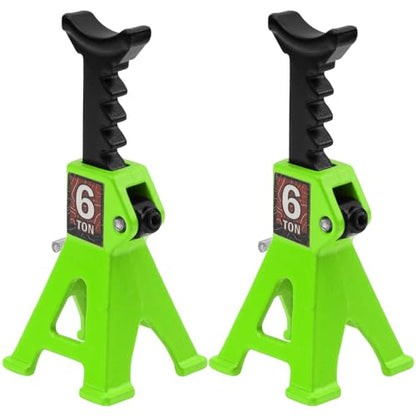 4Pcs ShareGoo 1/24 RC Scale Toy Decoration Metal RC Mini Toy Jack Stands Simulation Compatible with 1/18 1/24 RC Crawler SCX24 AX24 TRX4M FCX24 RC Crawler Car (Green) - color: Green