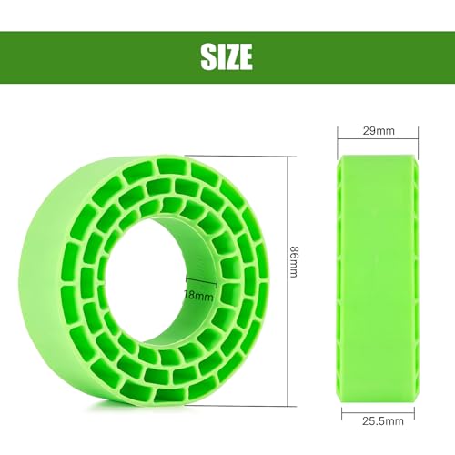 INJORA 1.55" Silicone Rubber Insert Foam for 95-97mm Tires(Green) - color: Green
