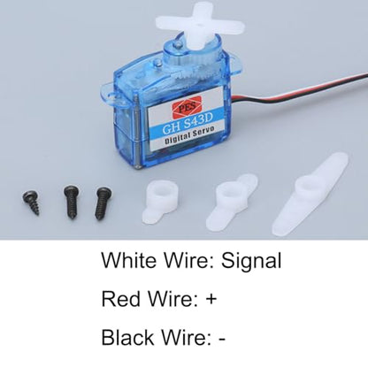 2Pcs Mini Super Light 4.3g GH-S43D Digital Servo Micro Coreless Servo 3.6V-4.8V for Remote Control Aircraft Flight Direction RC Airplane