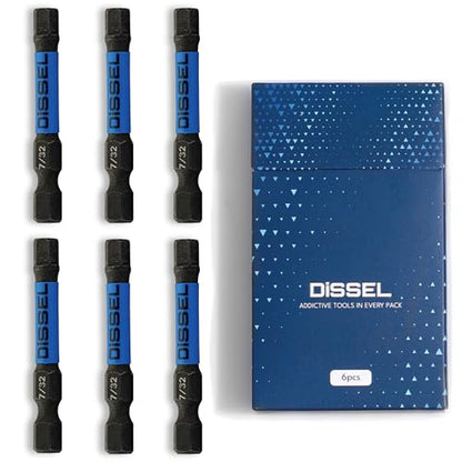 7/32 Hex Bit Set - SAE Magnetic 7/32 Allen Wrench, Durable S2 Steel Hex Driver for Bike, Furniture & RC Repairs (6pc). Impact Grade Allen Bits Designed for Precision and Durability. - size: 7/32", style: SAE