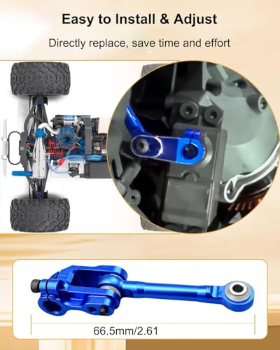 Fixed Link Steering Fit for 1/7 Traxxas UDR Futaba Savox Traxxas, 25t Arm | Aluminum, Upgrade Part 25T Servo Horn & Steering Link Tie Rod