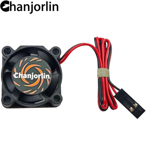 2Pack RC Car Motor Cooling Fan 25mm 30mm 40mm 50mm High Speed Heatsink 28000RPM ESC Fans for 1/8 1/7 1/10 1/12 Scale Truck Off Road Crawler Car Boat 540 550 Brushless Brushed Motors (25mm) - size: 25mm