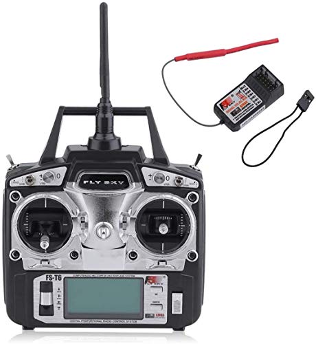 Flysky FS-T6 2.4ghz Digital Proportional 6 Channel RC Transmitter and Receiver Model 2