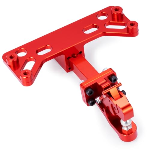 Aluminum Tow Trailer Hitch Shackle Hook for Axial SCX6 | 1/6 Scale Rear Bumper RC Crawler Upgrade,Red - color: Red