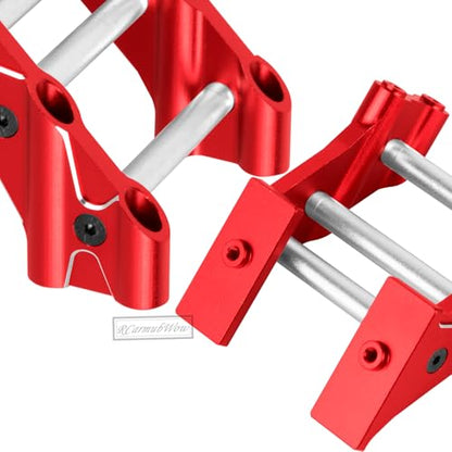 RC Aluminium Wheelie Bar Set & Wing Mount Upgrades Part for 1/10 KRATON 4X4 4S V2 BLX,Outcast 4X4 4S V2 BLX,Alloy Rear Wing Mount Stand Up Wheel Hops Up,Replace ARA320613,ARA320631,Red - color: Red(1 Set)