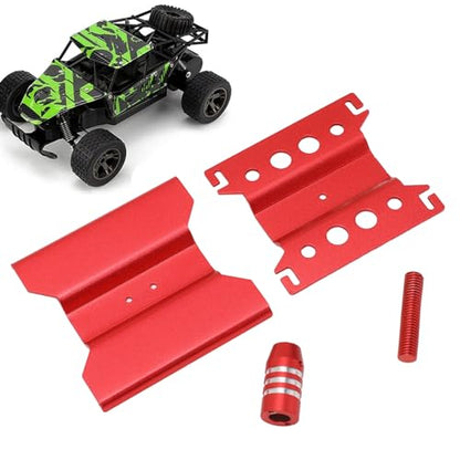 RC Car Repair Work Stand, Aluminum Alloy RC Car Stand with 360 Degree Rotation, Adjustable Height Repair Station for 1/18 1/24 Scale Remote Control Cars Including SCX24, Measuring (Red) - color: Red
