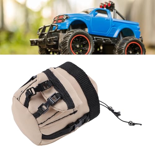 RC Car Luggage Bag 1/8 1/10 Simulation Polyester Easy Using Miniature Decoration RC Luggage Backpack (1) - color: Cream White