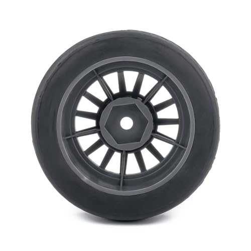 4PCS 1/10 RC Rally Tires & Rims, 58x22mm 12mm Hex Wheel Set, Fits for MJX 14303 14304 1/14 Scale On-Road Car W310 - color: Gray