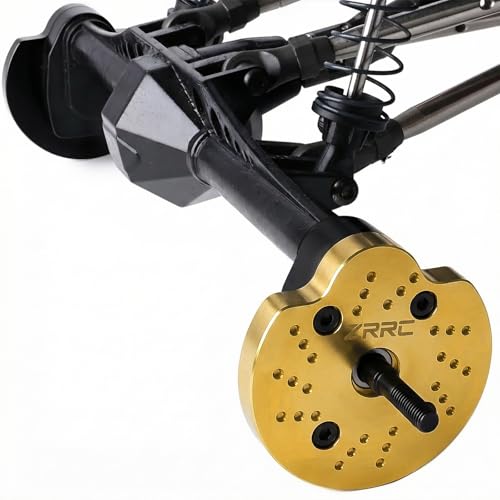Brass Portal Weights Covers Steering Knuckle Caps Housing Counterweight for Axial SCX10 III AXI03007 & Capra 1.9 UTB AXI03004 1/10 RC Rock Crawler Weight Hangers (Gold) - color: Gold
