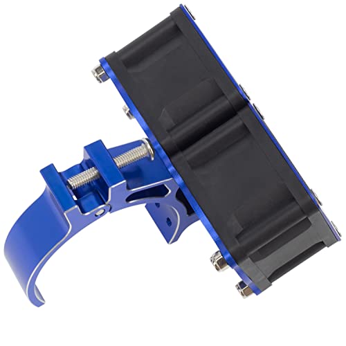 DKKY RC Motor Cooling Fan Heatsink 20000 RPM 54-58mm Ajustable Mount for ARRMA Axial 1/5 1/6 1/7 RC Models with 1717 5687 56113 2028 Motor (Blue) - color: Blue
