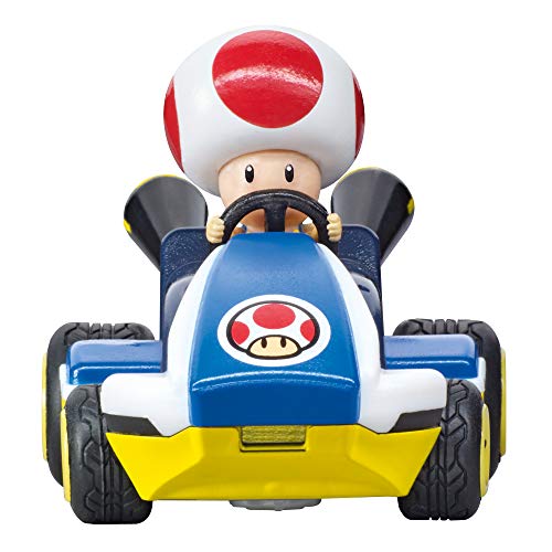 Carrera RC Nintendo Mario Kart 2.4 GHz Mini Collectible Radio Remote Control Toy Car Vehicle - Toad | Official Licensed Mario Miniature Collectible Toy RC Car for Kids 6+, Ready To Run, Rechargeable Battery, Radio RC Racing - style: Toad