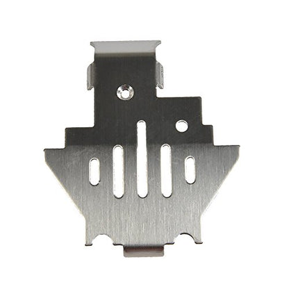 Stainless Steel Center Belly Pan Armor Skid Plate Stainless Steel RC Skid Plate RC Chassis Armor Protector Plate Protection Compatible with TRX4 1/10 RC Crawler Car Upgrades