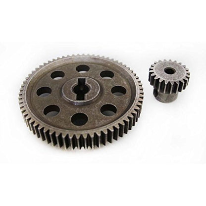 11184 & 11181 Differential Steel Metal Super Gear Main Gear 64T & Motor Gear 21T Combo for RC HSP 1/10 Car Truck