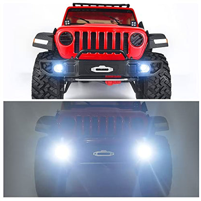 MOHERO Metal RC Front Bumper with Lights for 1/10 Axial SCX10 III AXI03006 Gladiator AXI03007 Wrangler RC Crawler Car Accessories