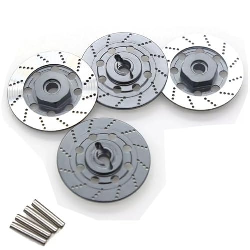 4Pcs Titanium 12mm Hex Wheel Rim Brake Disc Calipers Compatible with 1/10 RC Drift Touring Car