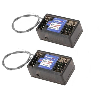 2PCS DUMBORC P6DCG RC Receiver with Gyroscope Linkage LED Simulation System Remote Receiver 2.4Ghz RC Controller Receiver for DUMBORC X4/X5/X6/X6PM/X10P-350/DDF-350