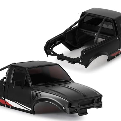 RC Upgrade Accessories for TRX4M for Defender for Bronco 1/18 IR60 for Pickup Hard Body Shell with Bed Rack RC Crawler Car Accessories Modification RC Car Parts(Black) - size: Black