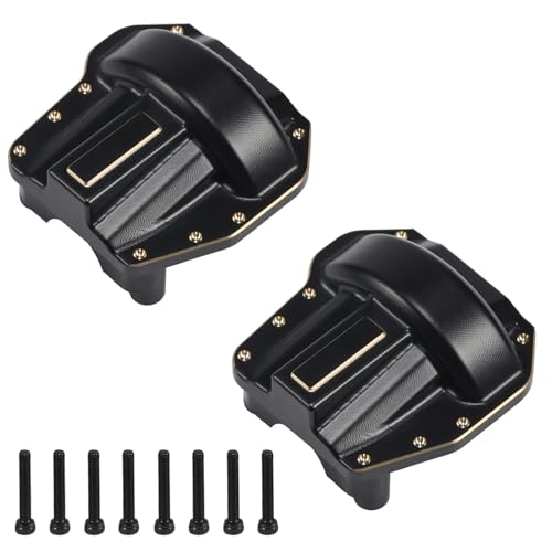76g Brass Front Rear Diff Cover Upgrade for 1/10 SCX10 III Capra | Brass portal axle diff cover set. Fit SCX10 III, SCX10 Pro, Capra, UTB10. Full front & rear set. Boost off-road traction - size: Diff Cover A